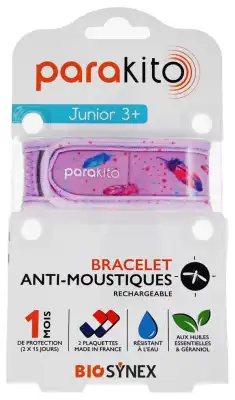Parakito Junior 1 Bracelet Rechargeable Anti-moustique Plumes B/2 à ANGLET