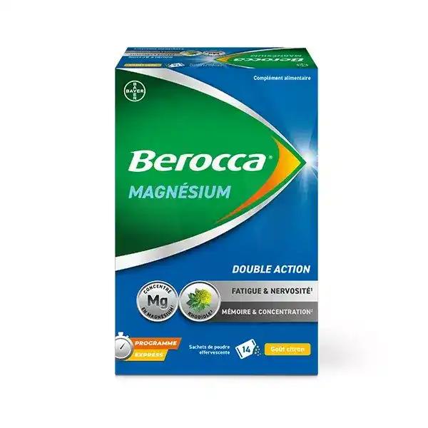Berocca Magnesium Pdr Eff Double Action Citron 14sach