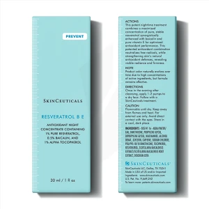 Skinceuticals Resveratrol B E Sérum Antioxydant De Nuit Rides & Fermeté Flacon Pompe/30ml