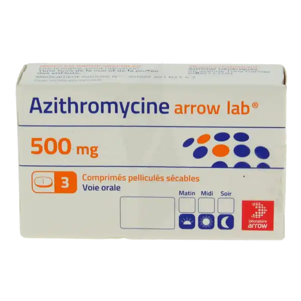 Azithromycine Arrow Lab 500 Mg, Comprimé Pelliculé Sécable