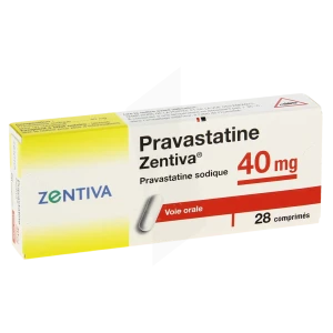 Pravastatine Zentiva 40 Mg, Comprimé