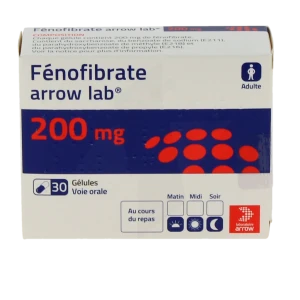 Fenofibrate Arrow Lab 200 Mg, Gélule