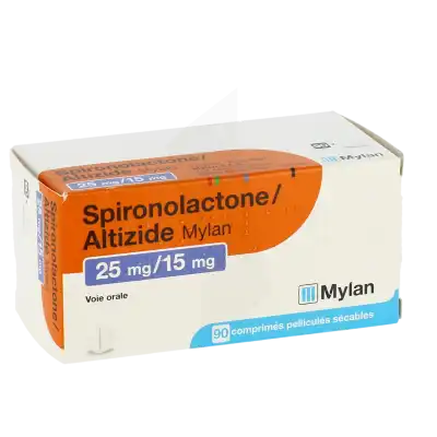 SPIRONOLACTONE ALTIZIDE VIATRIS 25 mg/15 mg, comprimé pelliculé sécable
