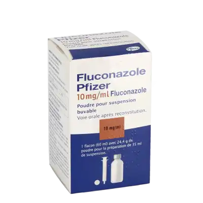 Fluconazole Pfizer 10 Mg/ml, Poudre Pour Suspension Buvable à Paris