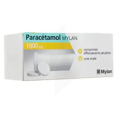 Paracetamol Mylan 1000 Mg, Comprimé Effervescent Sécable à BRUGUIERES