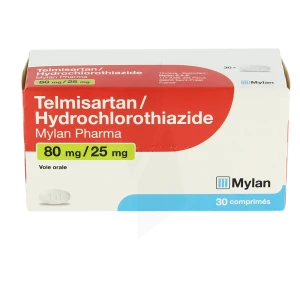 Telmisartan/hydrochlorothiazide Viatris 80 Mg/25 Mg, Comprimé