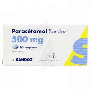 Paracetamol Sandoz 500 Mg, Comprimé
