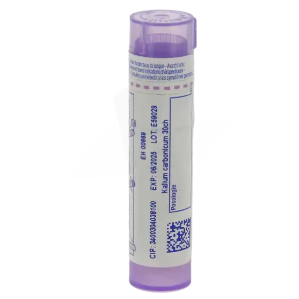 Boiron Kalium Carbonicum 30ch Granules Tube De 4g