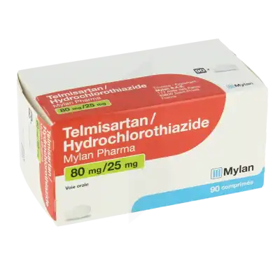 Telmisartan/hydrochlorothiazide Viatris 80 Mg/25 Mg, Comprimé à Lherm