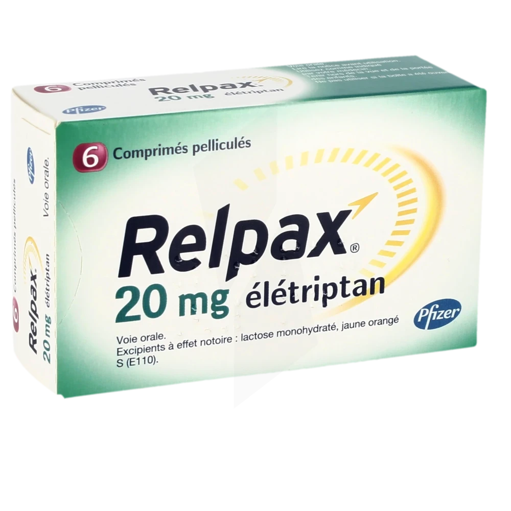 Relpax 20 Mg, Comprimé Pelliculé