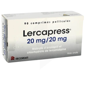 Lercapress 20 Mg/20 Mg, Comprimé Pelliculé