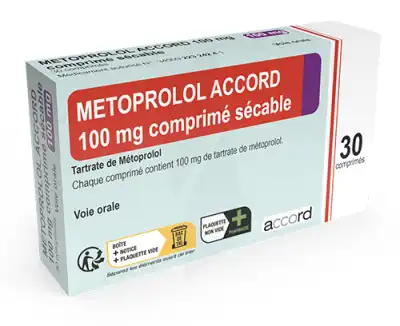 METOPROLOL ACCORD 100 mg, comprimé sécable