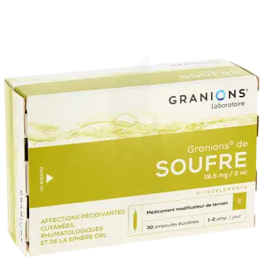 Granions De Soufre 19,5 Mg/2 Ml Solution Buvable 30 Ampoules/2ml à Saint-Gervais-la-Forêt