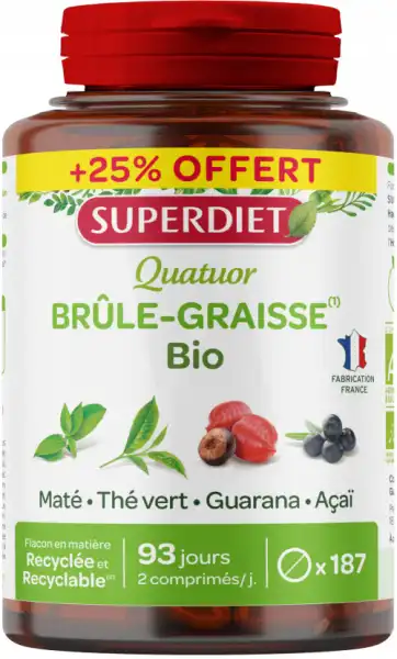 Superdiet Quatuor Bio Comprimés Brûle Graisse B/187