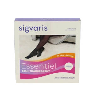 Sigvaris Essentiel Semi-transparent Collant  Femme Classe 2 Noir Small Long