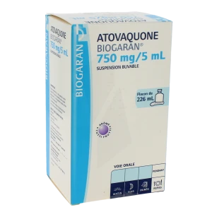 Atovaquone Biogaran 750 Mg/5ml, Suspension Buvable