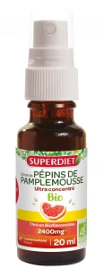 Superdiet Extrait De Pépins De Pamplemousse Bio 2400 Mg Solution Buvable Spray/20ml