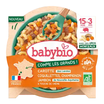 Acheter Babybio Alimentation infantile Carotte coquillette champignon jambon Assiette/200g à St Médard En Jalles