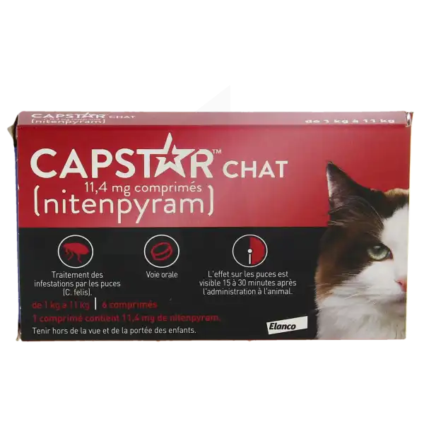 Capstar Chat 11,4 Mg Comprimes, Comprimé