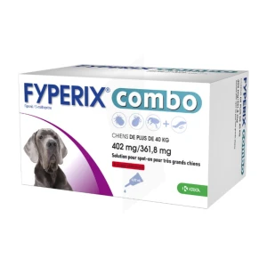 Fyperix Combo 402 Mg/361,8 Mg Solution Pour Spot-on TrÈs Grand Chien 3pipettes/4,02ml