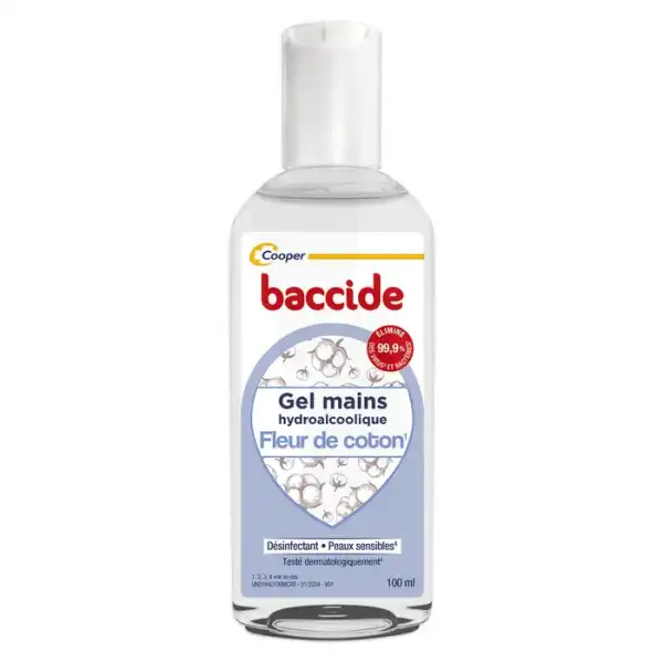 Baccide Gel Mains Désinfectant Fleur De Coton Fl/100ml