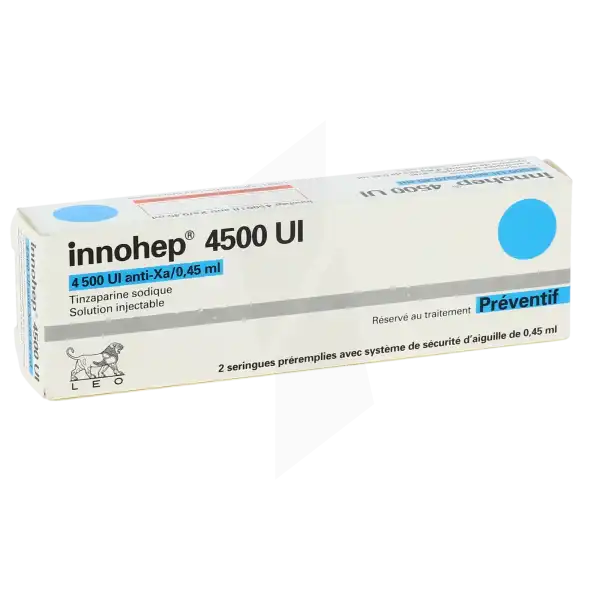 Innohep 4 500 Ui Anti-xa/0,45 Ml, Solution Injectable En Seringue Préremplie