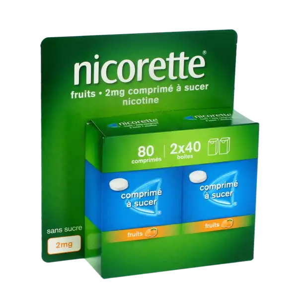 Nicorette Fruits 2 Mg, Comprimé à Sucer