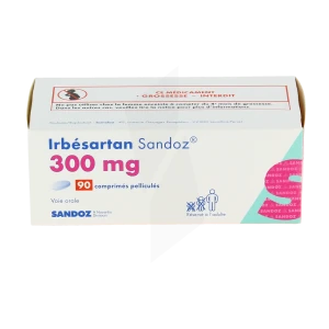 Irbesartan Sandoz 300 Mg, Comprimé Pelliculé