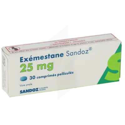 Exemestane Sandoz 25 Mg, Comprimé Pelliculé à Angers