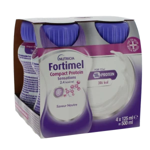 Fortimel Protein Sensation Nutriment Neutre 4 Bouteilles/125ml