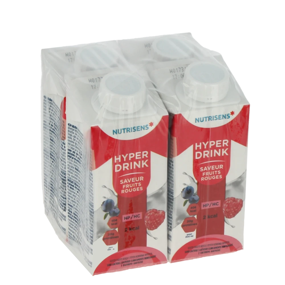 Nutrisens Hyperdrink 2kcal Nutriment Fruits Rouges 4briques/200ml