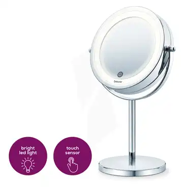 Miroir cosmétique éclairé x7