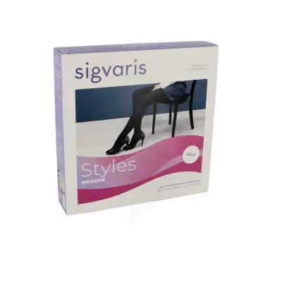 Sigvaris Styles Opaque Bas Auto-fixants  Femme Classe 2 Noir X Large Normal à TOUCY
