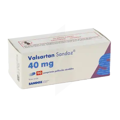 Valsartan Sandoz 40 Mg, Comprimé Pelliculé Sécable à Bordeaux