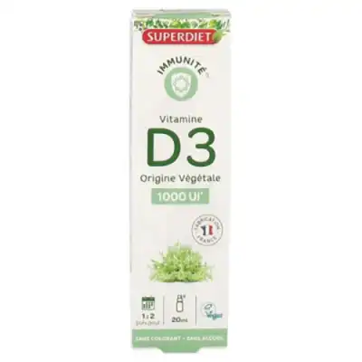 Superdiet Vitamine D3 1000ui Spray 20ml à SAINT-GEORGES-SUR-BAULCHE