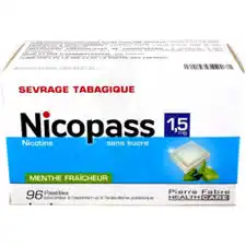 Nicopass 1,5 Mg Pastille Sans Sucre Menthe Fraîcheur Plq/96 à Eysines