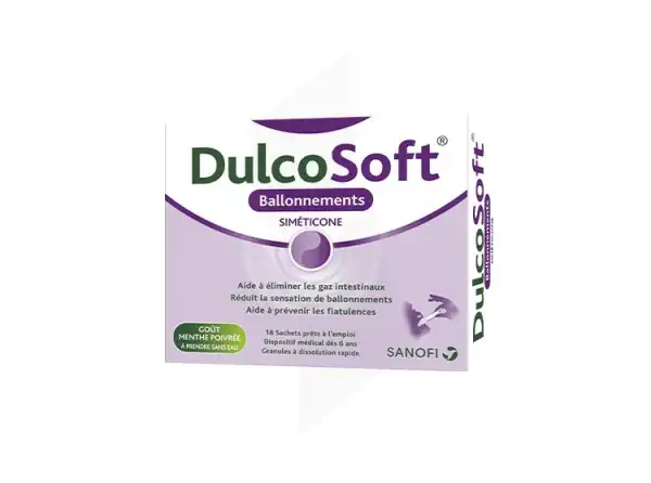 Dulcosoft Ballonnements Granulés Menthe Poivrée 18 Sachets