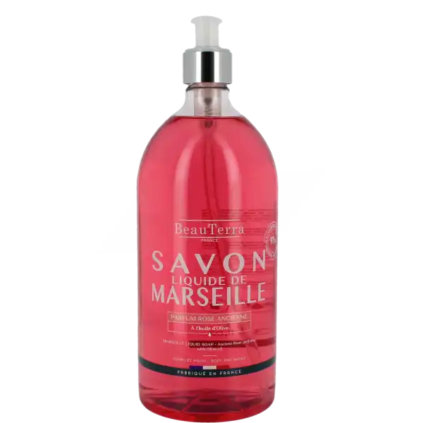 Beauterra - Savon De Marseille Liquide - Rose Ancienne - 1l