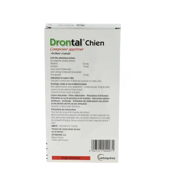 Drontal Chien, Comprimé