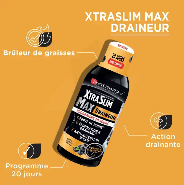 Forte Pharma Xtraslim Max Draineur Solution Buvable Fl/500ml