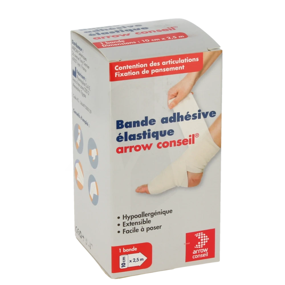 Bande Adhesive Elastique Awc 10cm X 2,5m