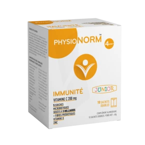 Immubio Physionorm Immunité Junior Poudre 10 Sachets Doubles
