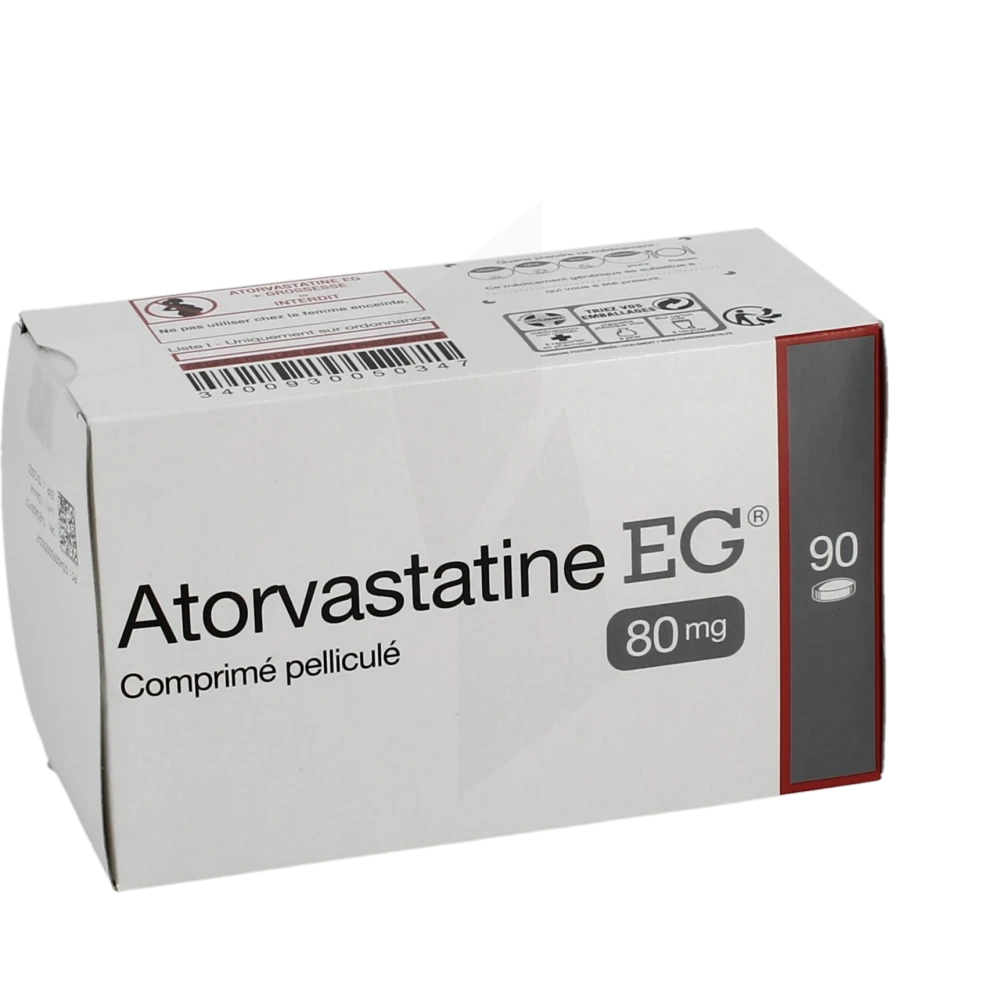 Atorvastatine Eg Labo 80 Mg, Comprimé Pelliculé