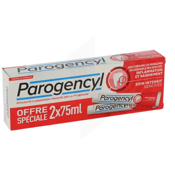 Parogencyl Pâte Dentifrice Soin Intensif Gencives Menthe 2t/75ml