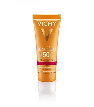 Vichy Capital Soleil Spf50 Crème Anti-âge Soin Anti-oxydant 3 En 1 Visage T/50ml