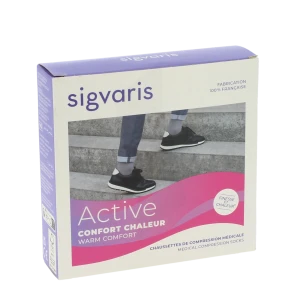 Sigvaris Active Confort Chaleur Chaussettes  Femme Classe 2 Marine Small Normal