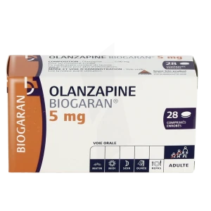 Olanzapine Biogaran 5 Mg, Comprimé Enrobé