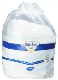 Stérilux Pads Rectangles Coton Hygiène B/200 à JACOU