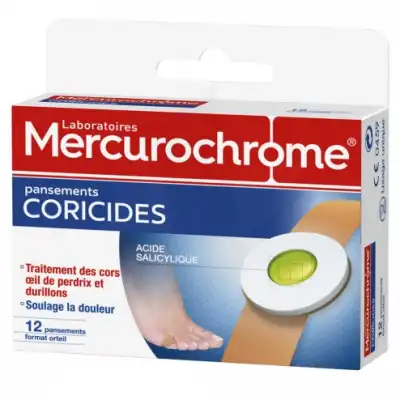 Mercurochrome Pansements Coricides - Orteil B/12 à LIEUSAINT