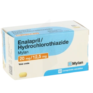 Enalapril/hydrochlorothiazide Viatris 20 Mg/12,5 Mg, Comprimé Sécable